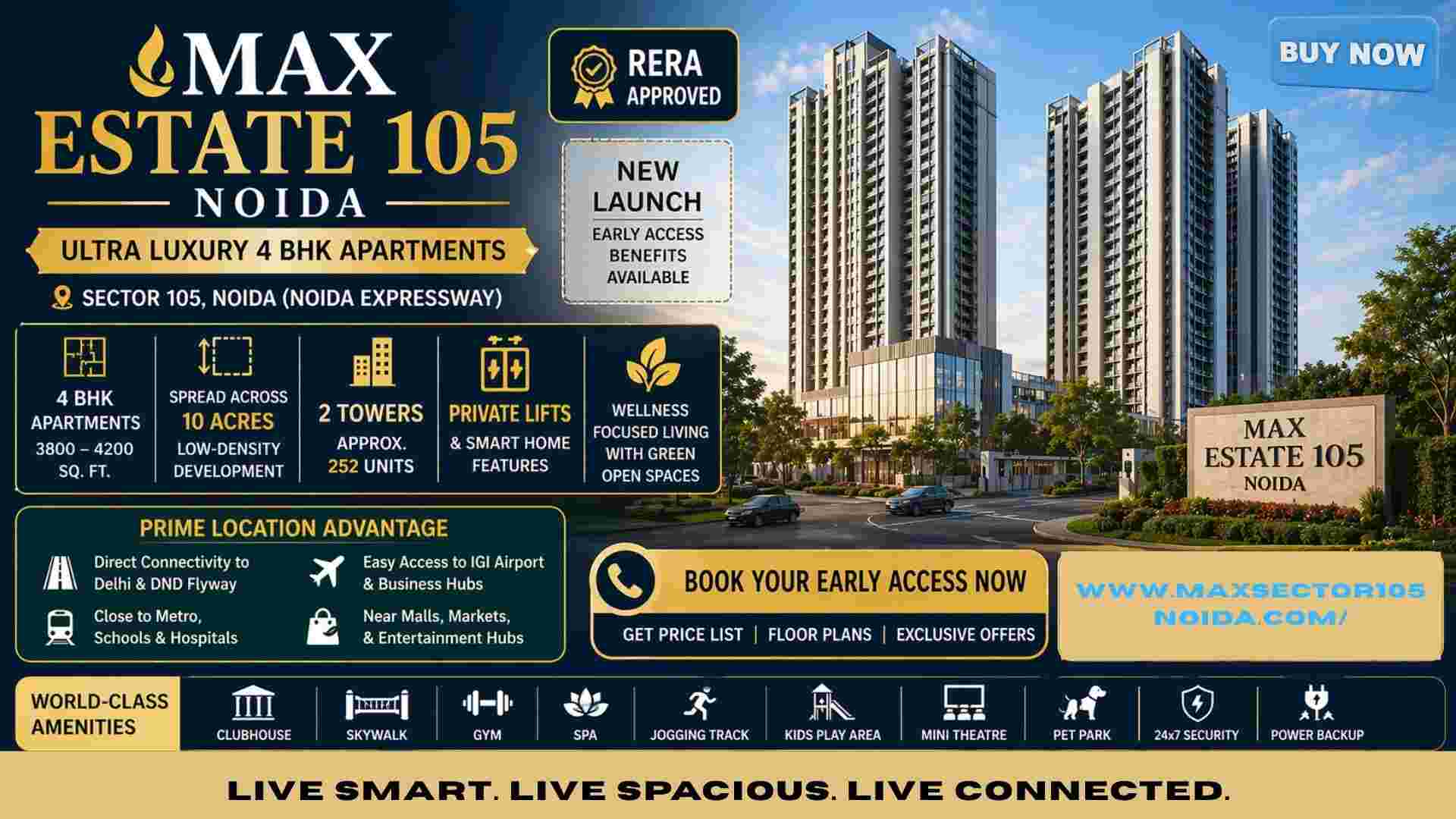 Max Estate 105 Noida location near Noida Expressway