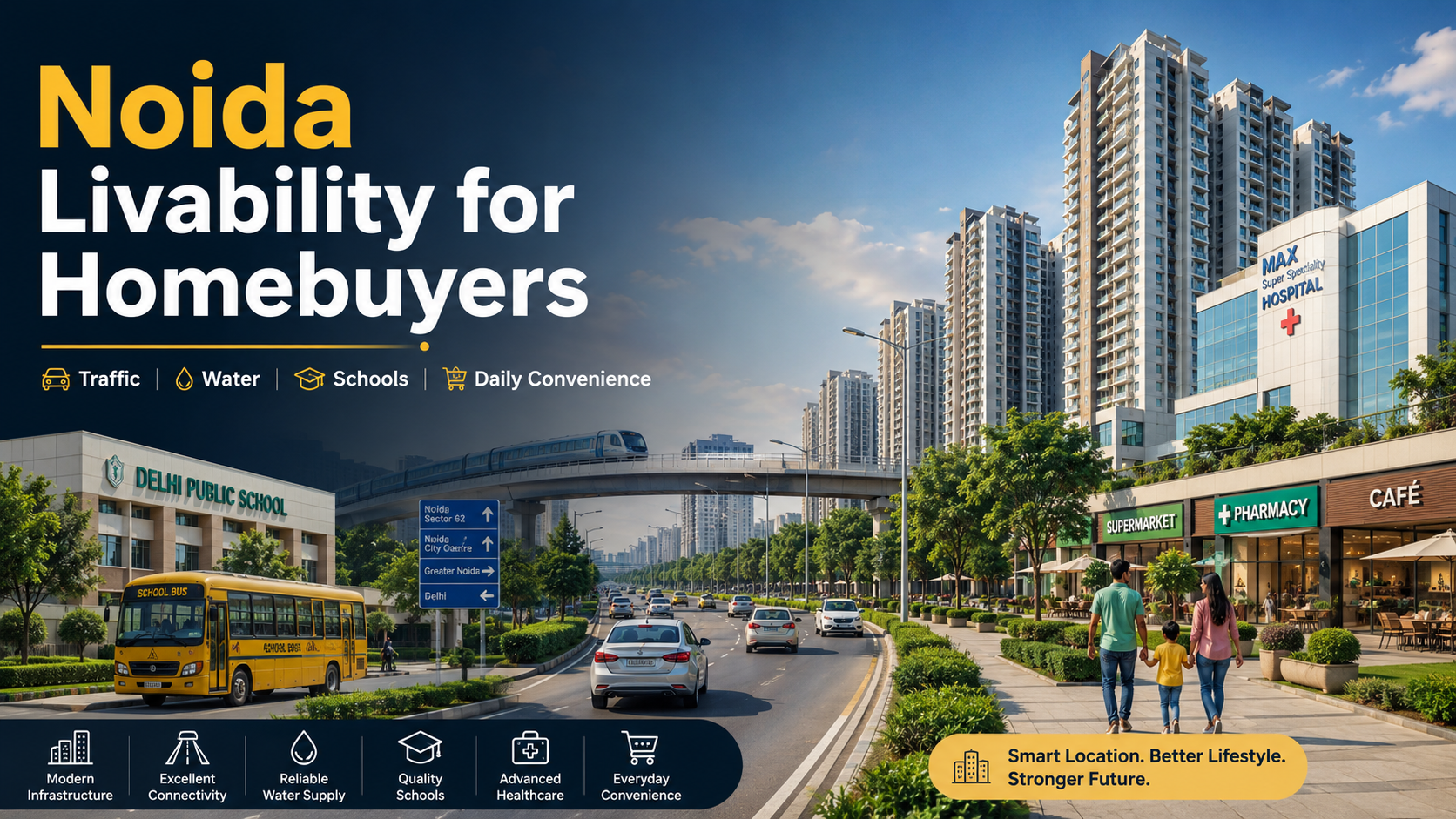 Noida Livability Score for Homebuyers: Traffic, Water, Schools & Daily Convenience Noida livability for homebuyers living conditions Noida; schools and hospitals Noida; traffic in Noida; water supply Noida https://delhincrupcomingprojects.com/new-projects-in-noida/ projects in Noida https://delhincrupcomingprojects.com/ Delhi NCR residential projects