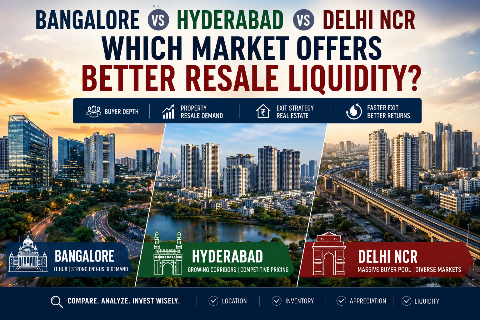 Bangalore vs Hyderabad vs Delhi NCR: Which Market Offers Better Resale Liquidity?